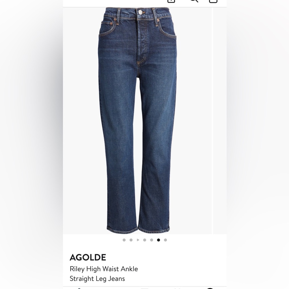Agolde High Waist Riley Ankle Straight Leg Jeans sz 31